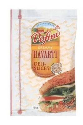 Dofino Creamy Havarti Deli Slices Cheese, 8 oz