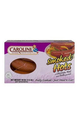 Carolina Caroline Smoked Hots Sausage |Wilson Inmate Package Program 