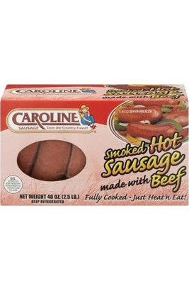 Carolina Caroline Smoked Hot Beef w/Collagen Casing