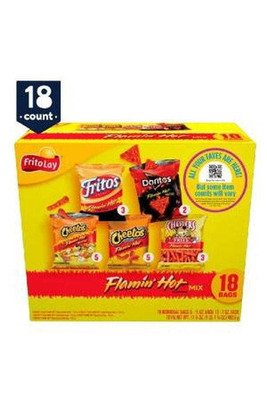 Frito-Lay Flamin Hot Mix Variety Pack, 18 Count