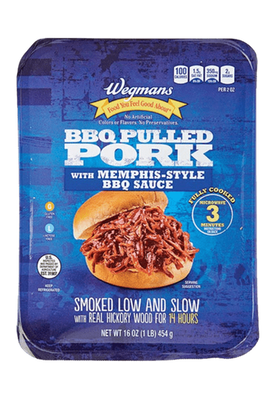 Wegmans BBQ Pulled Pork w/Memphis BBQ Sauce 16oz |Wilson Inmate Package Program