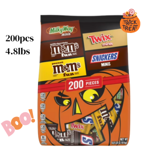M&M's, Snickers, Twix & Milky Way Halloween Candy Variety Pack - 200 Ct