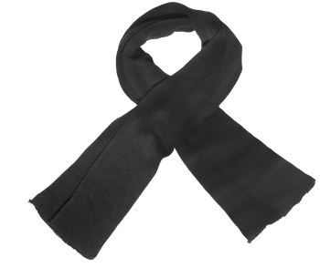 100% Wool Scarf Black Drab (Black)