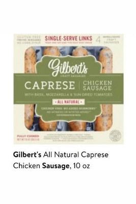 Aidells Gilberts Caprese Chicken Sausage 10 oz