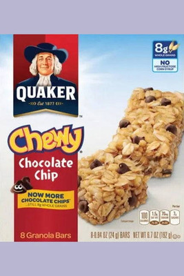 Quaker Chewy Bars Chocolate Chip 8 Pack, 6.7oz