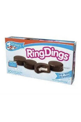 Drakes Ring Dings Devils Food Cakes 10 CT