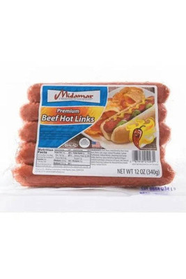 Midamar Halal Premium Beef Hot Links 12oz