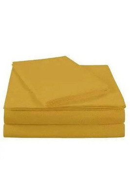 Wilson Inmate Package Program Ultra Soft microfiber solid sheet set Twin Spicy Mustard