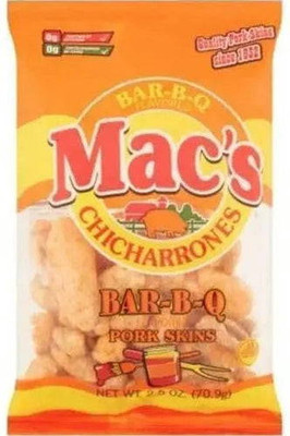 MACs Macs Chicharrones BBQ Pork Skins, 2.5oz