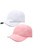 PNK/WHT Cap Set 2pc
