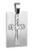 State Shops California Stainless Steel Two Part Cross Pendant w/Chain, 2oz