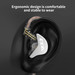 Ultra-Thin Diaphragm Dynamic Driver IEM Earphones, Clear Sound & Deep Bass in Ear w/Mic.