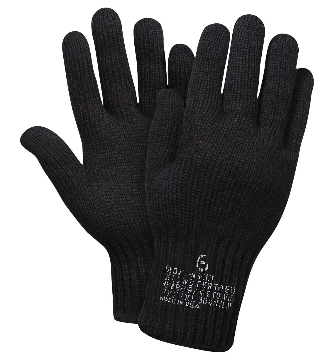 Black Wool Gloves