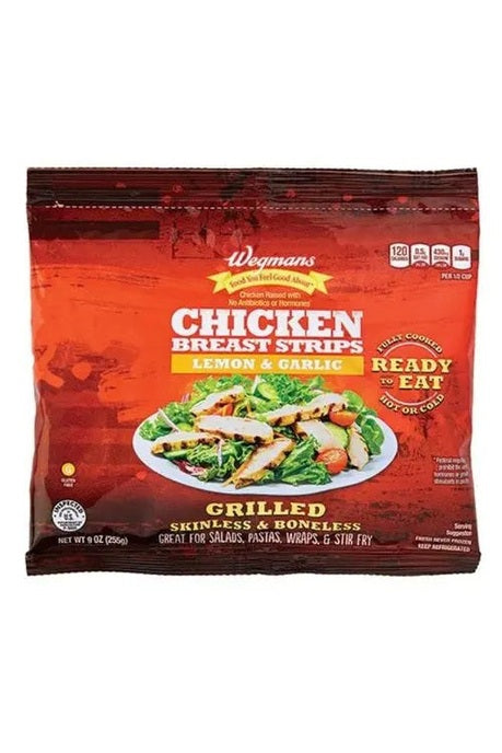 Grilled Chicken Breast Strips Lemon & Garlic 9oz