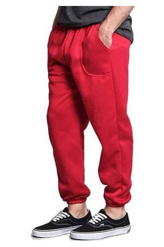 Sweatpants W/Front & Back Pockets (Red)
