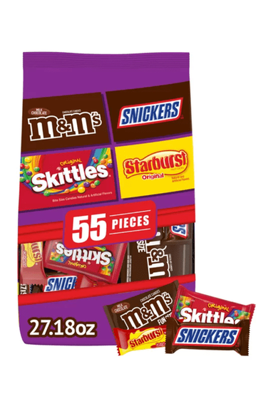 Mars Mixed M&M's, Snickers, Skittles Fun Size 55pcs