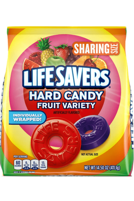 Life Savers Fruit Variety Hard Candy, Sharing Size , 108 Ct