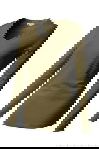 Slim Fit T-Shirts Long Sleeve V Neck