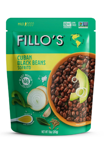 FILLO'S Cuban Black Beans- Single Pouch, 10 oz