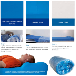 Foam Mattress w/Pillow Includes (2) Mattresses