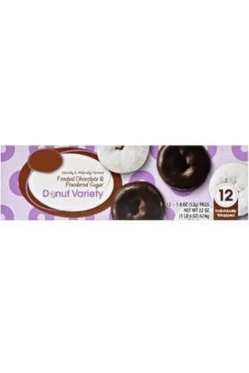GV Donut Variety, Frosted Chocolate & Powdered Sugar, 22 oz, 10 Count
