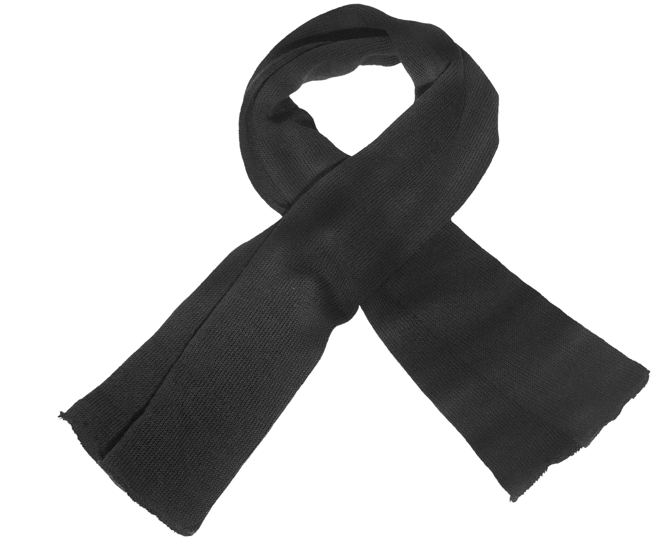 100% Wool Scarf Black Drab (Black)