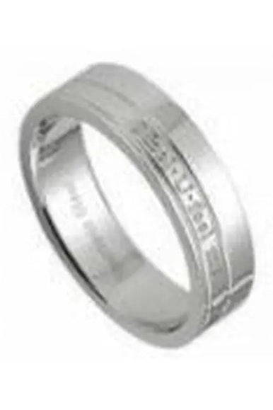 Stainless Steel Ring w/I Feel U" U Feel Me Engraving, .3oz