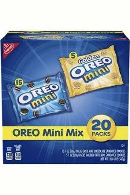 Oreo Mini Sandwich Cookies Mix - Golden & Original Variety, 20 Count