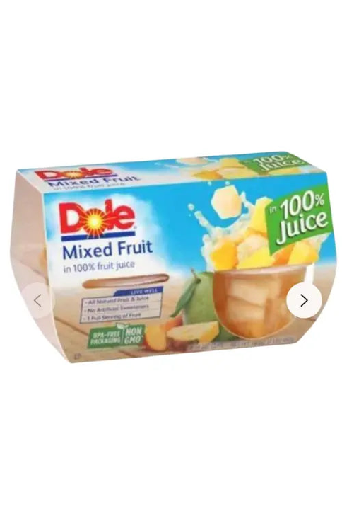 Dole Fruit Cups 4ct 16oz