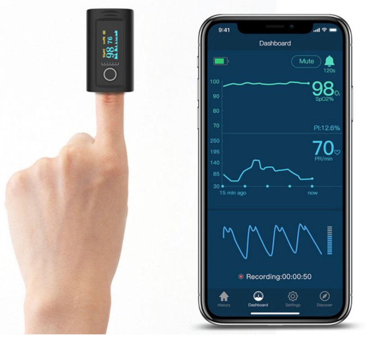 Creative PC60FW Finger Pulse Oximeter With Bluetooth