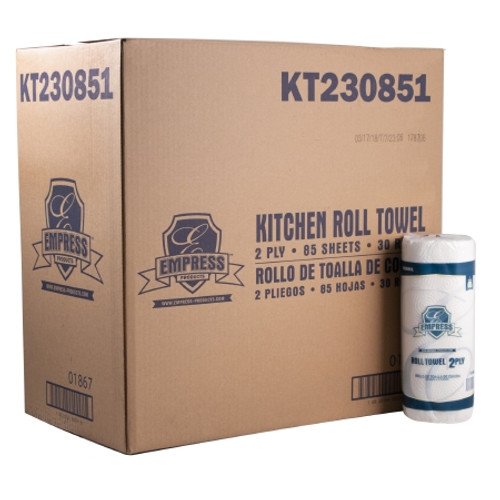 Kitchen Towels 2-Ply 85 Perforated Sheets in a Roll, 30/Case