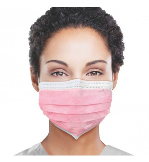 Daily Protective Ear Loop Masks, Pink, 50/Box