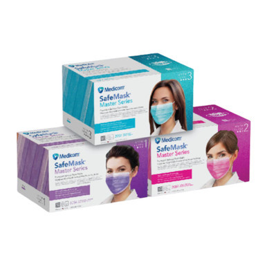 SafeMask Master Series Procedure Earloop Face Mask with SimPly Soft Technology, Level 1, 50/Box