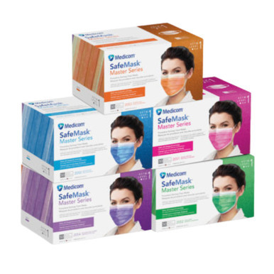 SafeMask Master Series Procedure Earloop Face Mask with SimPly Soft Technology, Level 3, 50/Box