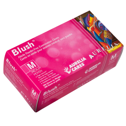 Blush Pink Gloves Nitrile PF 200/Box