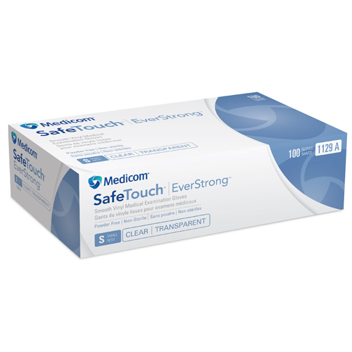 SafeTouch Vinyl EverStrong Powder Free Gloves, 100/Box