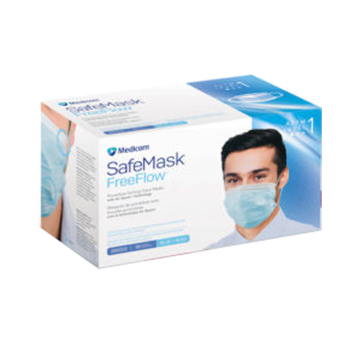 SafeMask FreeFlow Earloop w/Air Space Technology Masks, Level 1, 50/Box