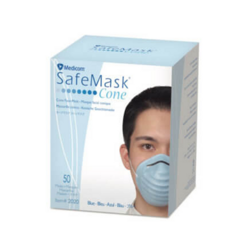 SafeMask Cone, Blue, 50/Box