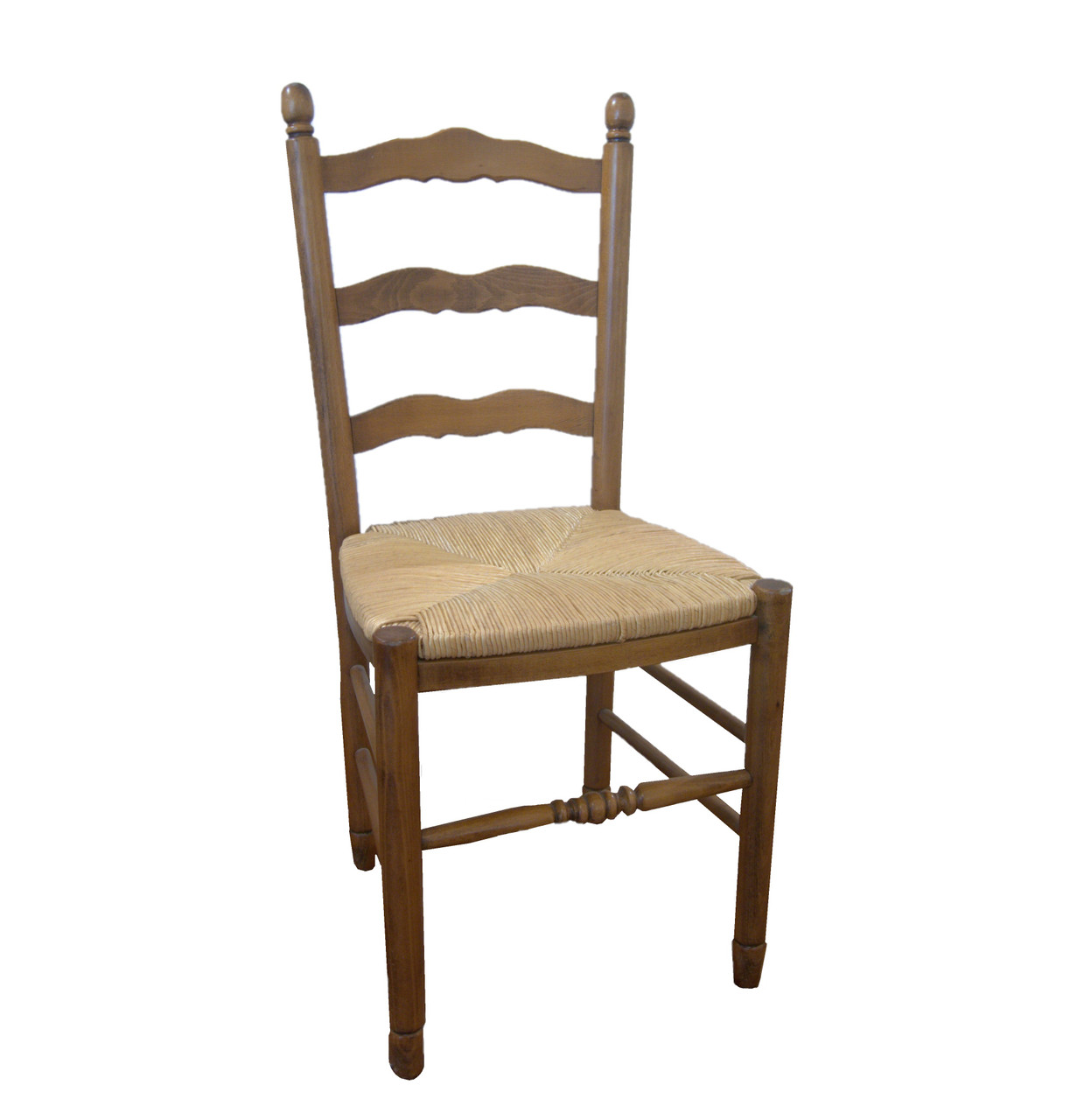 6 Vintage Italian Ladder Back Woven Rush Seat Dining Chairs In Store Now
