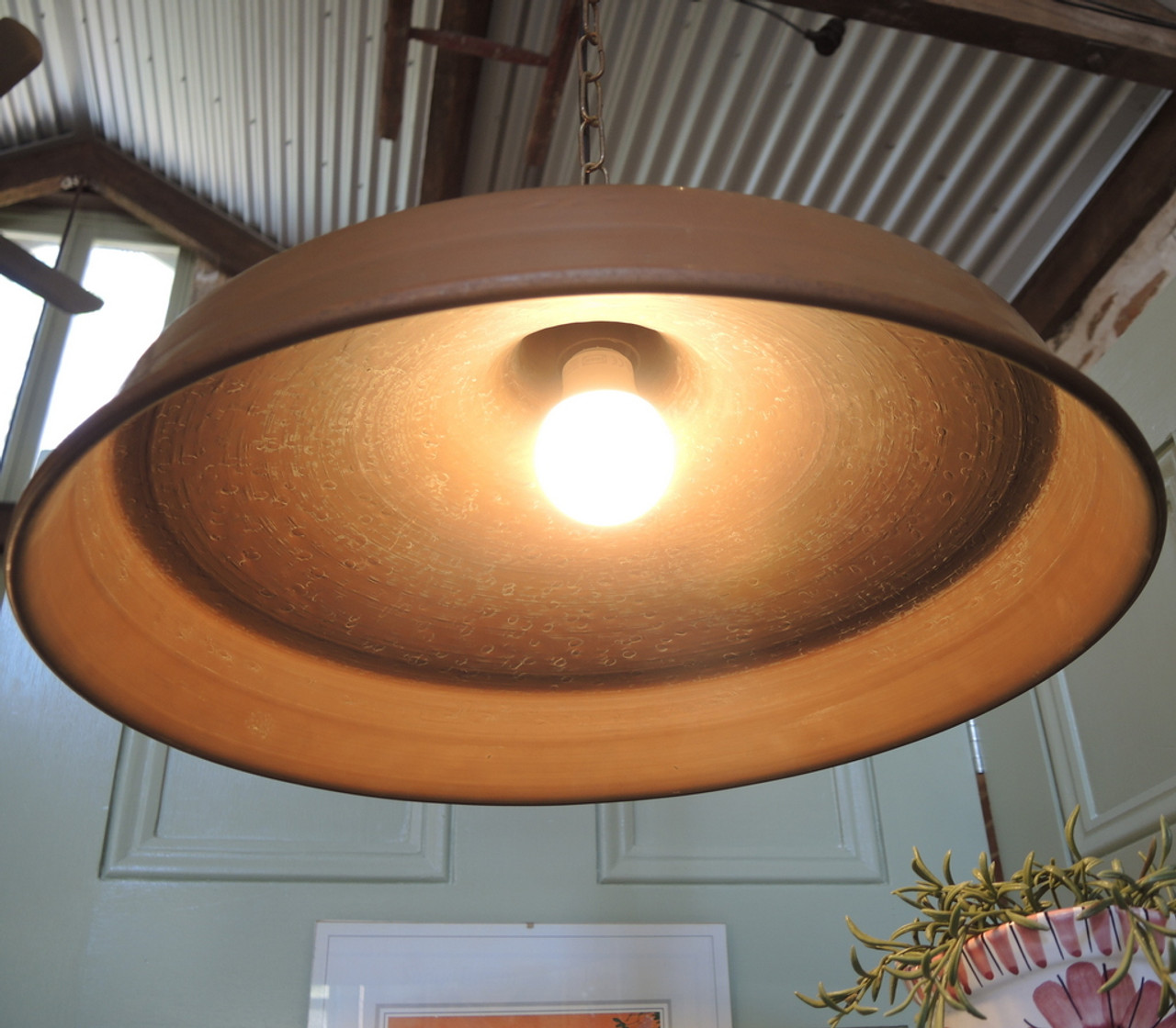 Vintage copper sales ceiling light