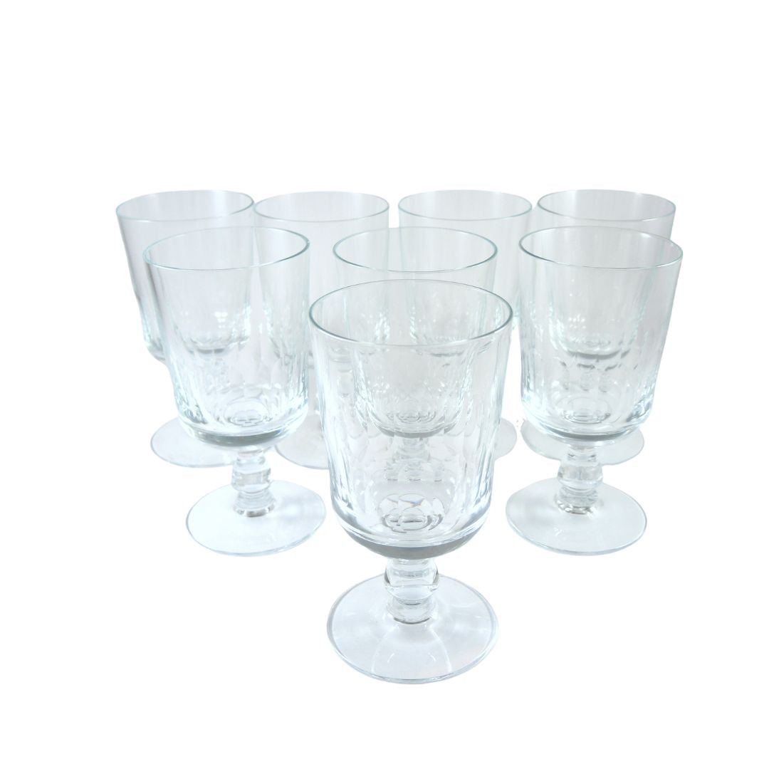 8 Vintage Holmegaard Mazurka Red Wine glasses - In Stock