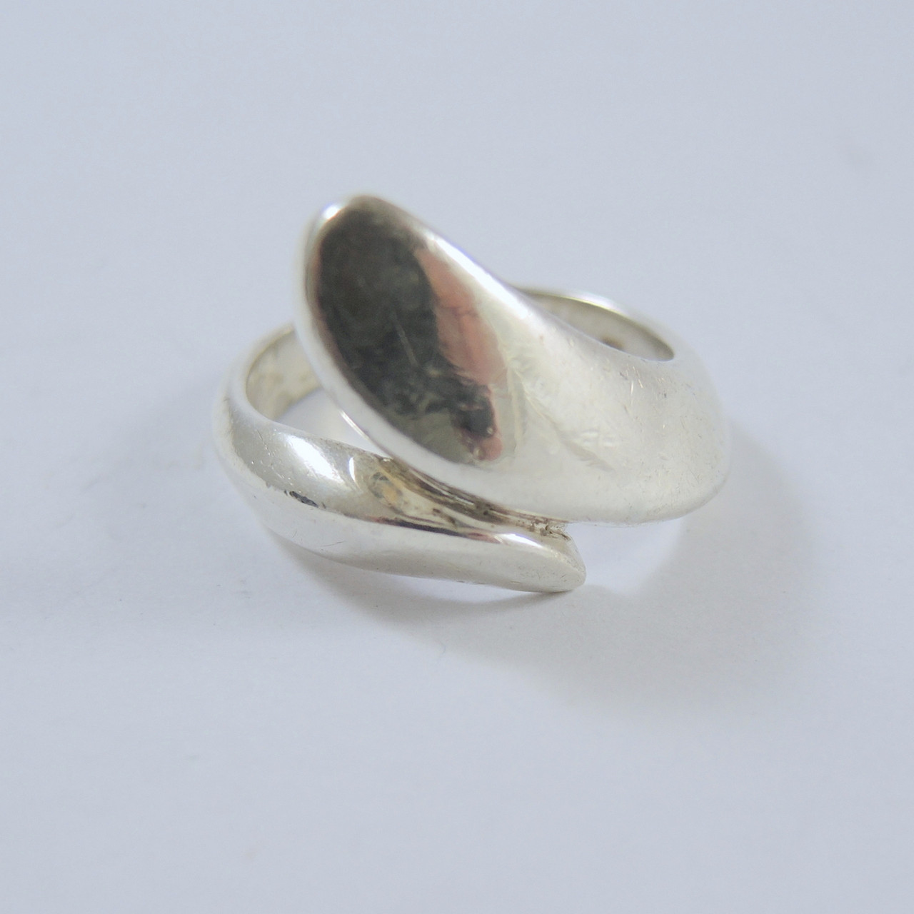 Vintage Sterling Silver Moderist Ring Size P 1/2 - In Store