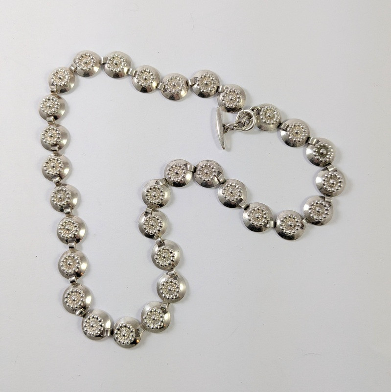 Vintage Danish sterling silver disc necklace Hermann Siersbol -Sold