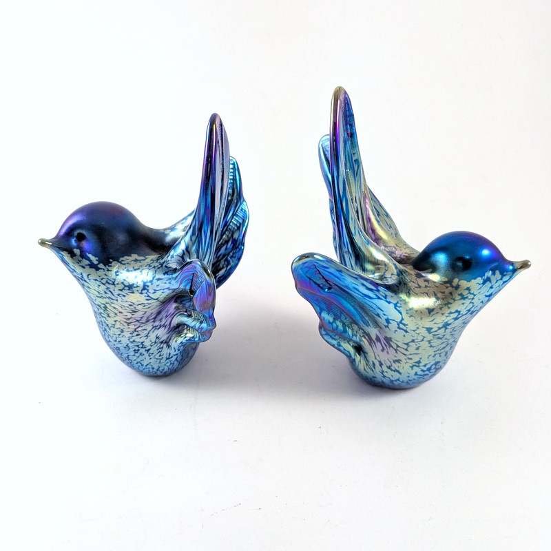Australian Studio Art Glass Birds By Alan Fox - Sold