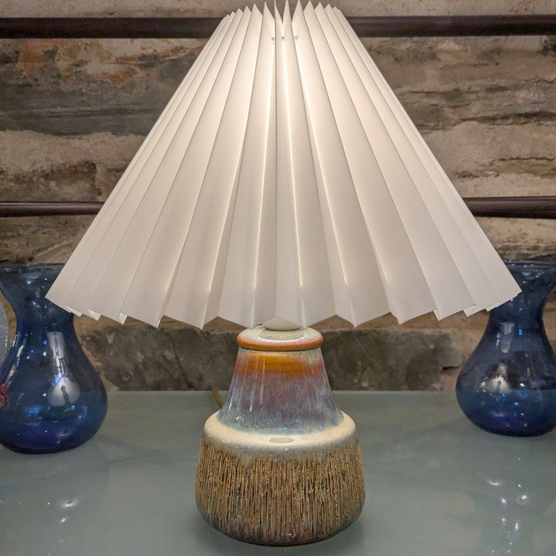 Vintage Danish Soholm Svend Aage Jensen Manilla Pottery Table Lamp