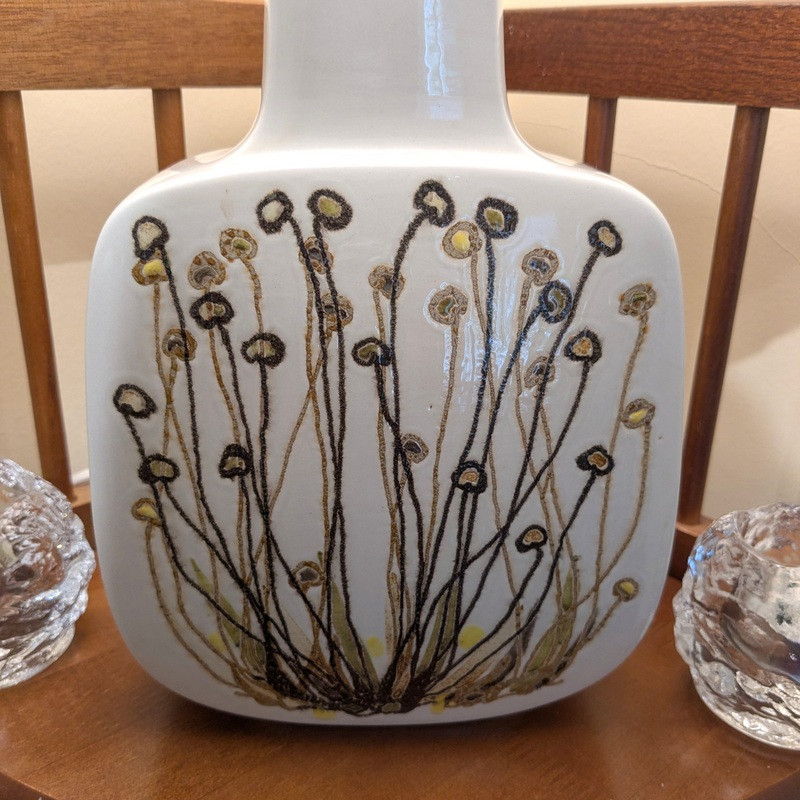 Vintage Royal Copenhagen Faience Baca Dandelion Lamp By Ellen