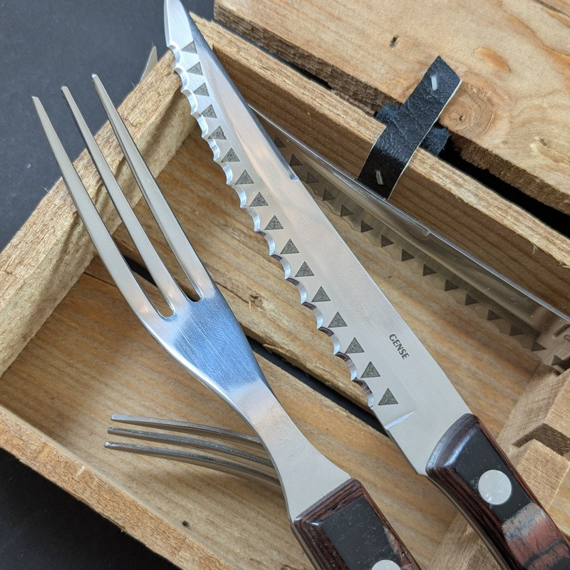 Swedish Old farmer Gense Grill Steak Knife Set Bent Severin