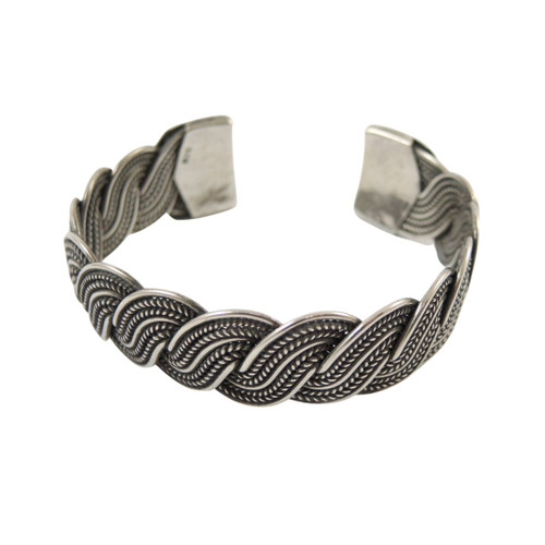 Vintage Sterling Silver Wave Cuff bangle -In Store
