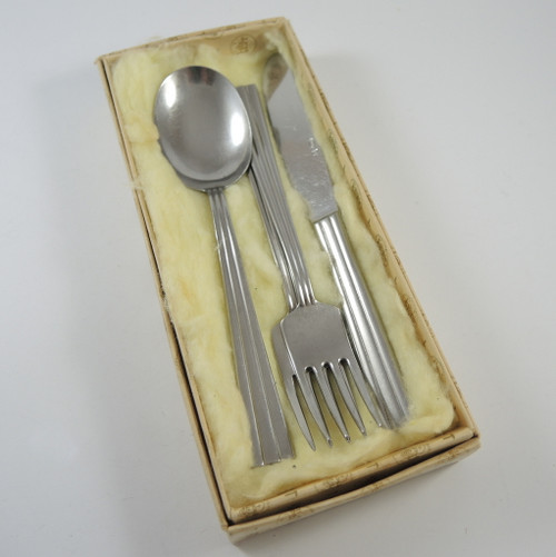 Vintage Swedish Gense Thebe Stainless steel Childs Cutlery Set