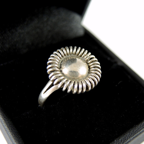 Vintage Danish 830S Silver Modernist Ring B Clemmensen Nielsen c1950